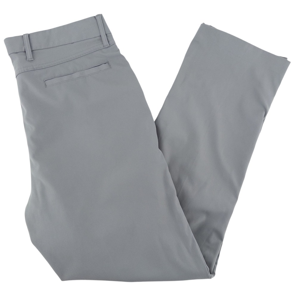 Lands End Mens 35 Chino Pants Grey Traditional Fit Workwear Trouser
